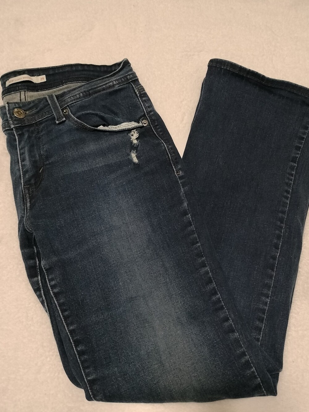 Levi's Dark Wash 529 Curvy Bootcut Jeans
